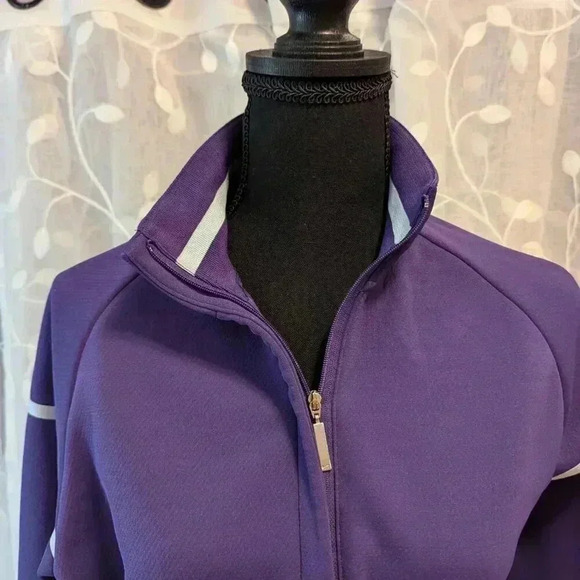 Nike Golf Pro Quarter Zip Purple Pullover Sweatshirt, Size M - Picture 2 of 6